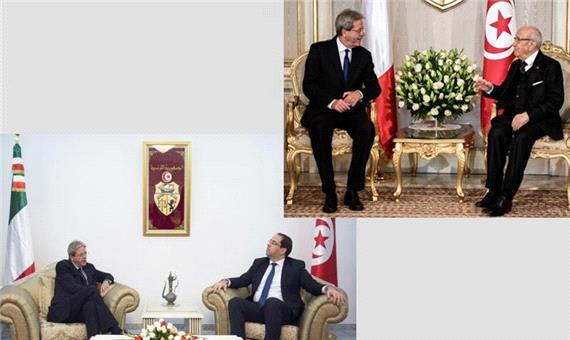 دیدار نخست وزیر ایتالیا با رئیس جمهور و نخست وزیر تونس