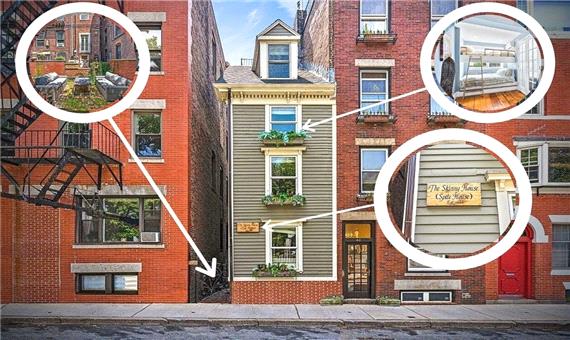 فروش باریک ترین خانه شهر بوستون به قیمت 1.2 میلیون دلار